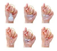 vreplrse 6 porte-clés de chat mignons et bien-aimés pour les cheveux, collection de cheveux, à la mode et durables, souvenirs uniques pour les passionnés