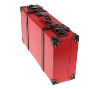 vreplrse Accessoires de Photographie pour la décoration intérieure, boîte de Rangement pour vêtements Style Britannique, Valise, Valise Voyage Antique en Bois, rétro en Bois et Cuir,