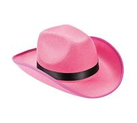 vreplrse Chapeau de Cowboy Mariée Demoiselle d'honneur Décor Performance Célébration Style Cowboy Chic Le diamètre du chapeau est de 21x17,5 cm/8x7 Western à Large, Rose, 40 x 33 x 14 cm