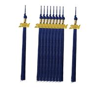 vreplrse Chapeau de remise de diplôme élégant avec Pour pompon long 40 cm et pendentif 2024, ajoutant une touche d'élégance à la décoration la fête remise diplômes 2024, bleu, longueur 40 cm