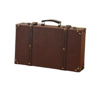 vreplrse Coffre à bijoux vintage en bois, élégant présentable pour exposer souvenirs et trésors, et à l'élégance d'antan. Petit format de rangement, idéal pour un, Brun, L 40 x 10 x 24.5 cm