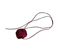 vreplrse Collier ras-de-cou gothique à motif rose, bijou élégant, idéal pour les défilés de mode et les séances photo. Style vintage, style ruban, ceinture élégante.