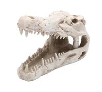 vreplrse Crâne de dinosaure en résine de qualité supérieure, ornement réaliste Pour aux bords sécuritaires, idéal pour créer une cachette une grotte à poissons. Multifonctionnel, il sert non seulement