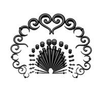 vreplrse Écarteurs d'oreilles uniques en forme de cœur, fabriqués avec des matériaux légers et résistants pour une expérience de piercing tendance. Percez vos oreilles facilement et sans douleur