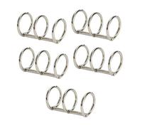 vreplrse Ensemble de 5 anneaux de reliure pour album photo, idéal pour organiser et conserver vos souvenirs. Fabriqués en fer, ces anneaux à 3 trous sont résistants et durables, Argent, 20mm