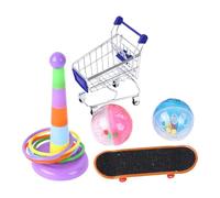 vreplrse Ensemble de Jouets interactifs pour perroquets et perruches ondulées, idéal pour s'amuser et Apprendre. Comprend Un Chariot de Skateboard et Une Balle.