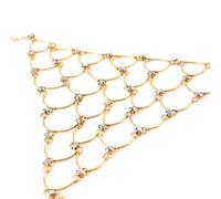 vreplrse Ensemble unique de collier de ventre et soutien-gorge chaîne corps, idéal pour les événements estivaux. Harnais ventre, soutien-gorge en cristal.