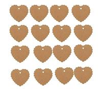 vreplrse Étiquettes en forme de coeur en papier Kraft étiquette cadeau petites vagues cartes de bord mariage fête d'anniversaire étiquette de prix chaussures accessoires, Couleur du papier kraft