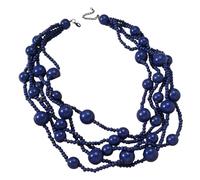 vreplrse Grosse perle en boule, design tendance et polyvalent, lisse et brillante, cadeau de Noël, cadeau de Saint-Valentin, bleu, taille unique