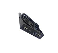 vreplrse Hub USB 3.2 GEN1 Unique de 5 cm (2 Pouces) en façade, Interface Type C, Baie de disquettes USB .0 Gen1, connectivité de données optimisée, Panneau