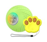 vreplrse Jouet interactif pour Animaux de Compagnie, Deux Modes de Fonctionnement, Dents amicales, télécommande, Gel de silice, Balle pour Chat, Chien, Jouet pour Chat, Vert Anglais, Télécommande