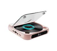 vreplrse Lecteur de Musique Portable avec Batterie Rechargeable Haute capacité et Commandes intuitives. Profitez de Votre Musique en Toute simplicité, Rose, 135 x 135 x 25 mm