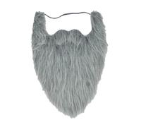 vreplrse Longue Barbe Fausses Moustaches Accessoires de déguisement Habiller Les Cheveux du Visage pour Adultes Mascarade de Pâques Accessoires Vacances Effet accrocheur, Gris, 25x30cm