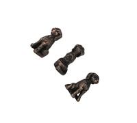 vreplrse Lot de 3 rehausseurs décoratifs en forme d'animaux pour pots de fleurs, pour un drainage optimal. Il suffit déplacer les pieds pour ajuster les rehausseurs vases, Chien 5.3x3.2x2.5cm