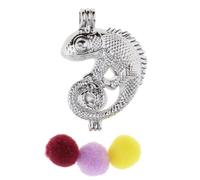 vreplrse Médaillon tendance, diffuseur d'huiles essentielles, pendentif cage, perles pour la création de bijoux, idéal pour les femmes créatives.