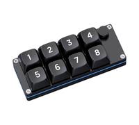 vreplrse Mini Clavier de Jeu USB à 8 Touches, Clavier mécanique de Jeu à Touches interchangeables Chaud, Polyvalent et Facile Programmer pour Les Joueurs.