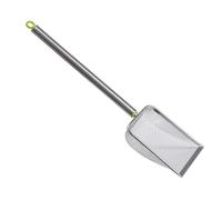 vreplrse Pelle à litière Robuste en métal, Manche Long, Acier Inoxydable. Outil de Nettoyage idéal pour Les Chats et Reptiles. Tamis à Sable Fin, Engrener, 4.3 x 4.3 mm