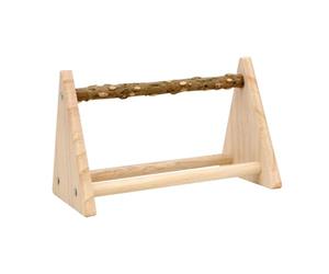 vreplrse Perchoir de Table en Bois pour perroquets, conçu pour favoriser Les interactions Entre Les Oiseaux et Encourager Leur Jeu, sans Tasse, 22.4 x 13.5 x 14.3 cm