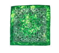 vreplrse Petit Foulard Souple Sans Couture Tête Wrap Écharpe Pur Coton En Forme De Carré Imprimé Mode Bandanas Maison Shopping, Vert