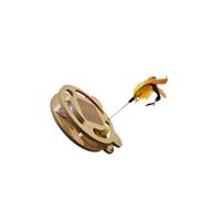 vreplrse Plateau tournant à 2 Niveaux pour Chat, Jouet interactif et Amusant Qui stimule l'activité des Chats. Circuit de balles en Bois.