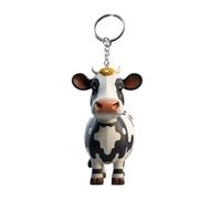 vreplrse Porte-clés en Forme de Vache à la Mode, Cadeaux pour Une Large Application, en Acrylique, Petite poupée de Vache de Dessin animé, Un