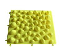 vreplrse Tapis de massage des pieds, tapis de yoga, coussin massage par acupression, stimule la circulation et améliore le sommeil, en galets, matelas pour les pieds, Jaune, 37 x 29.5 x 3.2 cm