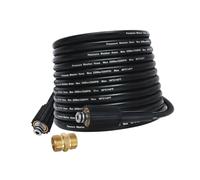 vreplrse Tuyau de Nettoyeur Haute Pression pour Ultra-résistant de 3200 psi, idéal pour Les travaux Nettoyage intensifs. Renforcé par Une Tresse Textile. Facile à Transporter. Raccord, 10m