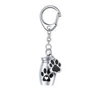 vreplrse Urne funéraire pour Chien de Poche, Porte-clés, compacte, légère et étanche, 2,5 cm x 1,6 cm, pour Chatons, Chat Chiot, Argent, 2.5 x 1.6