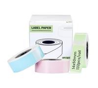 vretti Label Maker Tape Étiquettes autocollantes en papier thermique pour bureau, maison, cuisine, stockage (Bleu + Vert + Rose, 50 * 14mm)