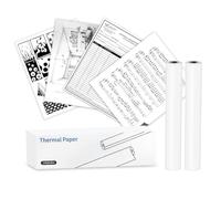 vretti Lot de 2 rouleaux de papier thermique A4-216 mm x 7 m - Pour imprimante thermique - Compatible avec imprimante portable P83 - Pour voyage, maison, photo, facture, contrat