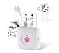 vretti Mini Imprimante Thermique TP2-Y, Bluetooth Imprimante Photo Compatible avec Android et iOS, Imprimante Autocollant pour Téléphones, Travail, Liste, Notes, Journal, Photos, Bricolage, Voyage