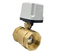 VRHZSKCN 1/2'' 3/4'' 1'' 1-1/4'' 2 inch IP65 Waterproof Motorized Ball Valve 2 Way Brass Electric Ball Valve Big Torque Metal(DN20,220VAC_CR04)