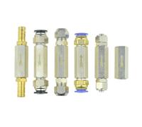 VRHZSKCN Pneumatic Check Valve Connector 6mm 8mm 10mm 1/4 Hose Tube Air Gas One Way Brass Compressor Pipe Fitting Adapter(CV-TBT,A-4mm)