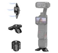 VRIG Mini trépied magnétique pour DJI OSMO Pocket 4P/4/3 & Insta360 Luna | Petit support de caméra de bureau en aluminium à déploiement automatique avec vis de 0,6 cm pour Insta360 X6/X5/X4