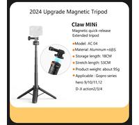VRIG-Perche à selfie magnétique Griffe MINI 20.7,perche d'extension de trépied,Insta360 tage,GoPro 12,11/10,OSMO,Action4,3 - Type Magnetic Tripod