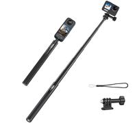 VRIG TP-13,131 cm - Extension de perche à selfie pour caméra INSTA360 pour GoPro 11 10 9 8 7, Insta Insta360 One X2 X One R EVO Action - Pôle d'extension pour smartphone - Noir