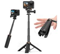 VRIG TP35 Mini trépied extensible à ouverture automatique pour appareil photo DJI Osmo Action 6/5Pro/4/3, support de poche automatique, petit trépied d'appareil photo pour insta360 X5/X4/X3/, Xtra