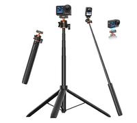 VRIG Trépied pour perche à selfie Osmo Action 5Pro 139,7 cm, poignée extensible 2 en 1 avec libération rapide magnétique et rotule à 360° compatible avec DJI Osmo Action 5Pro/4/3, OSMO 360 pour