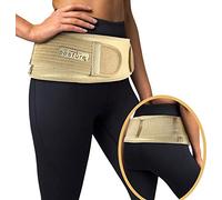 Vriksasana Ceinture de Hanche Sacro-iliaque pour Femmes et Hommes | Soulager les Douleurs Sciatique, Pelvienne, Lombaire, au Dos, aux Jambes et de Grossesse | Piriforme (Beige, XS)