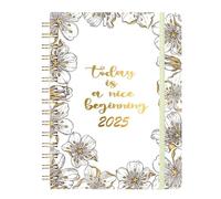 Vriusi Agenda journalier 2025, carnet de rendez-vous quotidien A5, planificateur de rendez-vous, carnet de rendez-vous avec, carnet de rendez-vous pour le travail, les études et une