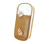Vriusi Animal Pencil Case, Capybara School Pencil Case Organizer, Large Capacity Desk Organizer, Zippered Pencil Pouch, Kapibara Grande Capacity Pencil Case, Marker Pouch for School, Dark Coffee,