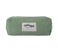 Vriusi Animal Pencil Pouch, Shark Embroidered Pencil Bag, Corduroy Shark Stationery Pouch, Portable Pen Pouch, Cute Pen Bag, Cute Big Shark Square High-Value Stationery Storage Bag