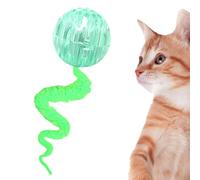 Vriusi Balle rebondissante avec Queue pour Chat, Jouet pour Chat - Ver Magique interactif avec Balle Jouet pour Chats,Balle rebondissante pour Chat, Jouet d'exercice pour Chat, balles, Heure de
