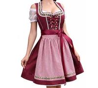 Vriusi Costume de fête de la bière, costume bavarois pour femme, costume traditionnel allemand, costume allemand pour femme, costume de fête de la bière, costume d'Halloween, robe allemande, pour