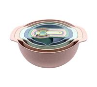 Vriusi Ensemble de tasses à mesurer empilables, bols de service colorés ergonomiques et colorés, accessoires de cuisine multifonctionnels pour mélanger, préparer, cuire
