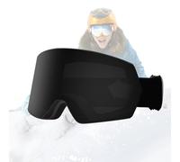 Vriusi Lunettes de ski, lunettes de neige, lunettes de ski anti-buée, lunettes de ski coupe-vent, lunettes de ski pour enfants, lunettes de neige pour jeunes, lunettes de ski pour garçons, lunettes de