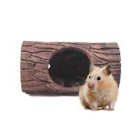 Vriusi Reptile Tree Hide, Resin Lizard Sleeping Cave, Hollow Log Hide, Simulation Log Hide, Waterproof Reptile Shelter, Reptile Tank Accessories, Lizard Habitat Hide, Reptile Tank Shelter