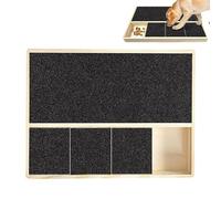 Vriusi Tampon à gratter pour Ongles, Tampon à gratter pour Pattes de Chien - Bloc de Papier de Verre carré Patte de Chien avec boîte à friandises - Planche à gratter pour Petit Chien, Chien Moyen,