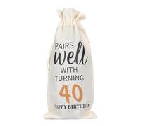 Vriusi Wine Drawstring Bags, Drawstring Linen Champagne Wine Bottle Bag, Wine Wrapping Bags, Wine Bottle Drawstring Bag, Linen Champagne Wine Bottle Bag for Birthday Party Decorations