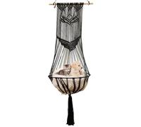 Vriusi Woven Cat Beds | Macrame Bohème Pet Hammock | Kitten Hammock Bed, Space-Saving Swing Bed for Living Rooms, Bedrooms, Balcony, Stylish and Cozy Cat Hammock for Home, Indoor Pets